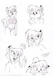 anthro bow_panties bow_underwear clothing female hair midriff panties ponytail solo underwear tirashanks_(artist) tirashanks arctic_fox canid canine fox mammal true_fox