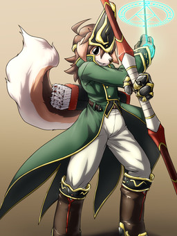 anthro archer bow_(weapon) clothing floppy_ears green_clothing hair kemono magic magic_circle male quiver_(object) ranged_weapon solo weapon tsuchinoko_(artist) canid canine canis domestic_dog mammal 2018 3:4 hi_res japanese_description