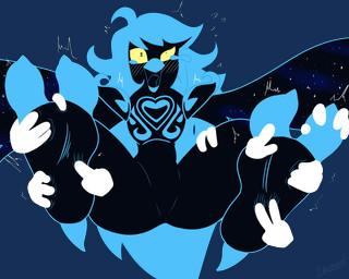 anthro beak between_toes black_body blue_beak blue_hair blue_toes blush bodily_fluids crying_laughing disembodied_hand feet female foot_fetish foot_focus hair laugh motion_lines solo spread_legs spreading talon_fetish talons tears tickling tickling_feet toes tongue wings yellow_sclera limscast undertale_(series) undertale_yellow martlet_(undertale_yellow) martlet_(zenith_form) avian bird 5:4 absurd_res alpha_channel hi_res