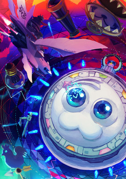 :3 aircraft ambiguous_gender clock detailed_background duo dutch_angle eye_contact fight halberd_(ship) light_bulb looking_at_another machine not_furry pink_body pocketwatch protractor reflection_in_eyes scientific_instrument size_difference space telescope vehicle watch weather_instrument weathervane suyasuyabi427 kirby:_planet_robobot kirby_(series) nintendo kirby star_dream living_machine living_vehicle nova_(kirby) robobot_armor waddling_head 2022 absurd_res digital_drawing_(artwork) digital_media_(artwork) hi_res signature