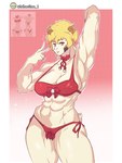 anthro big_breasts breasts female muscular muscular_female simple_background solo lallamitan_t rebecca_(lallamitan_t) bovid caprine goat mammal 3:4 absurd_res digital_media_(artwork) hi_res