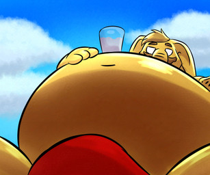 belly bulge clothing daddy_kink danielwolf131 facial_hair male mustache navel speedo swimwear appledectomy elephant elephantid mammal proboscidean hi_res