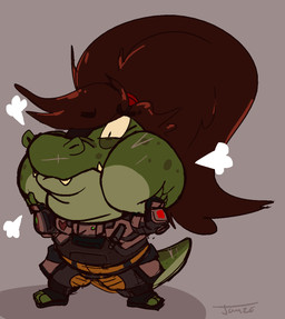 air_inflation anthro big_head brown_background clothed clothed_anthro clothing eyelashes feet female fingers fully_clothed fully_clothed_anthro green_body hair hands_on_own_face head_inflation huge_head inflation overweight overweight_female simple_background solo tail teeth toes yellow_teeth kikatsu alma_ruiz alligator alligatorid colugonian crocodilian reptile scalie 2020 digital_media_(artwork) hi_res signature