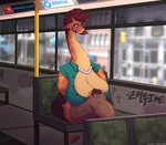 anthro big_breasts blush breasts cleavage clothed clothing curvy_figure ear_piercing embarrassed female huge_breasts legwear mature_anthro mature_female piercing solo thick_thighs thigh_highs voluptuous javanshir loss giraffe_mom giraffe giraffid mammal meme