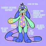 3_toes 4_fingers anthro black_nose blue_ears blue_eyelids blue_hair blue_tail blue_tail_tip circle_eyebrows collar collar_only collar_tag dipstick_tail eyebrows feet fingers floppy_ears front_view green_body hair half-closed_eyes hand_pawpads heart_collar_tag long_ears long_tail looking_at_viewer male male_anthro markings multicolored_body narrowed_eyes no_pupils nude orange_collar outline pawpads plushie pronouns purple_background purple_eyebrows purple_stripes sharp_teeth short_hair simple_background smile smiling_at_viewer solo star_(marking) stated_height stitch_(sewing) striped_markings striped_tail stripes tail tail_markings teeth text toes toothy_grin white_outline yellow_eyes yellow_markings yellow_pawpads chotpot stuffin'_(chotpot) animate_inanimate hybrid lagomorph leporid living_plushie mammal monster rabbit 1:1 2016 artist_name dated digital_drawing_(artwork) digital_media_(artwork) english_description english_text full-length_portrait model_sheet portrait