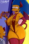 age_difference alternate_species big_breasts breasts clothed clothing cutout female humanoidized implied_incest male mature_female membrane_(anatomy) membranous_wings nipple_cutouts nipples not_furry older_female skimpy wings young young_human younger_male nightmaredraw the_simpsons bart_simpson marge_simpson demon demon_humanoid human humanoid mammal absurd_res hi_res mother_(lore) mother_and_child_(lore) mother_and_son_(lore) parent_(lore) parent_and_child_(lore) parent_and_son_(lore) son_(lore)