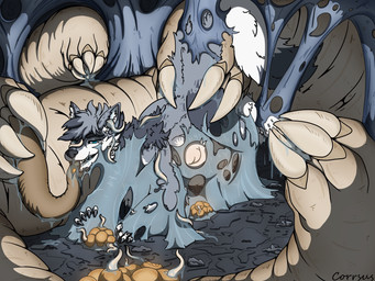 anal anal_penetration anthro belly big_belly bodily_fluids detailed_background egg egg_insertion feral fur group hair inflation male mind_break mind_control open_mouth oviposition ovipositor parasite penetration pregnant pregnant_anthro pregnant_male restrained saliva seedbed sex size_difference tail teeth tongue tongue_out corrsus rubin_owl worm 4:3 digital_media_(artwork) hi_res