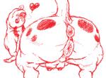 anus big_butt blush breasts butt female feral genitals looking_at_viewer looking_back nipples open_mouth pussy simple_background smile solo tongue white_background redhand martha_speaks martha_lorraine canid canine canis domestic_dog mammal 2017 monochrome red_and_white sketch