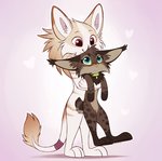 ambiguous_gender anthro blue_eyes duo feet fingers smile standing toes aseethe cypress_(aseethe) seraph_(oldmancassius) felid feline mammal 2021 digital_media_(artwork) hi_res signature