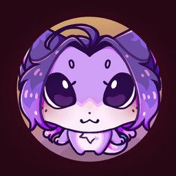 animated_gif anthro blinking female fur hair looking_at_viewer norrthie purple_body purple_eyes purple_fur purple_hair solo 1:1 2d_animation animated hi_res short_playtime