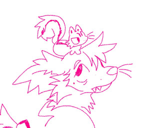 ambiguous_anthro ambiguous_feral ambiguous_gender anthro cheek_tuft clothing duo ear_tuft facial_tuft feral hair markings mole_(marking) shirt simple_background solo topwear tuft whiskers white_background thorn_paw canid canine chipmunk ground_squirrel mammal rodent sciurid 2025 bust_portrait hi_res monochrome pink_and_white portrait sketch