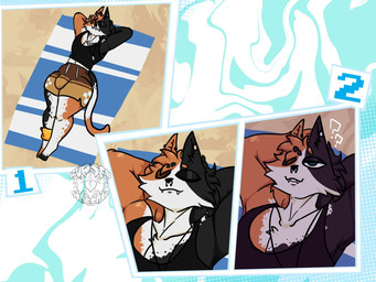 anthro beach bulge lying male on_back piercing solo thick_thighs cantonmesh mateus_veiles domestic_cat felid feline felis mammal 4:3 hi_res