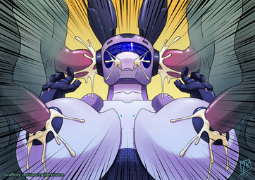 anthro areola big_breasts blue_screen_of_death bodily_fluids breasts bsod bsod_eyes cum cum_from_nose cum_in_nose cum_inside ear_penetration female fucked_silly gangbang genital_fluids genitals group group_sex machine male male/female nipple_fetish nipple_penetration nipple_play nipples penetration penis sex sexbot shortstack skull_fuck zwitterkitsune s.a.s.h.a. robot space_dog