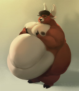 anthro antlers belly belly_overhang big_belly brown_body brown_fur brown_hair butt chubby_cheeks eyewear eyewear_only fingers fur glasses glasses_only hair hand_on_moob holding_moob hooved_fingers hooves horn love_handles male moob_squeeze moobs morbidly_obese morbidly_obese_anthro morbidly_obese_male nipples nude obese obese_anthro obese_male open_mouth open_smile overweight overweight_anthro overweight_male smile solo standing thick_thighs wearing_glasses wide_hips astr0zone mellowhen jacob_(ares231) deer mammal new_world_deer reindeer