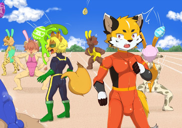 5_fingers anthro aroused aroused_face balls_outline bangs black_body black_ears black_fur blonde_hair bodily_fluids body_control bodysuit boots breath brown_body brown_fur brown_hair bulge cheek_tuft clothing clothing_transformation cute_fangs detailed_bulge dipstick_ears ear_markings easter_egg emanata erection facial_markings facial_tuft fangs fingers footwear fox_ears fox_tail fur genital_outline genitals gloves group haigure hair handwear head_markings holidays humanoid_genitalia humanoid_penis humiliation humiliation_fetish latex latex_bodysuit latex_boots latex_clothing latex_footwear latex_gloves latex_handwear latex_skinsuit latex_transformation leotard liquid_latex male markings mind_control multicolored_ears navel open_mouth orange_body orange_fur outside panicking penis penis_outline presenting presenting_penis public public_exposure public_humiliation scared shoes skinsuit sky soccer_net spandex spots spotted_body spotted_fur squirming steam superhero_costume sweat sweatdrop tail tail_tuft tan_body tan_fur teeth tight_clothing tongue transformation tuft visor white_body white_ear_tips white_fur yellow_body yellow_fur young young_anthro young_male wanwan_kemo easter rest_(lmania329) bear brown_bear canid canine canis cheetah domestic_dog felid feline felis fox lion mammal pantherine snow_leopard ursine