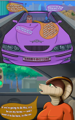 2_fingers ambiguous_background anthro asphalt big_breasts biped blue_body blue_head blue_skin blue_sky bone_frill breasts brown_body car car_interior church city city_background clothed clothing colored_nails dialogue digitigrade driving driving_car female fingers footwear frill_(anatomy) green_eyes head_markings inside_car inside_vehicle male male/female markings multicolored_body nails non-mammal_breasts orange_clothing orange_shirt orange_topwear outside plant purple_lines purple_nails purple_tongue scales shirt shoes sky snake_hood speech_bubble steering_wheel sweater talking_to_another talking_to_partner tanned_skin text tire tongue topwear traffic_light trash tree vehicle sicsoma shandi sicsoma_(sicsoma) cobra reptile scalie snake absurd_res comic digital_media_(artwork) digital_painting_(artwork) english_text hi_res painting_(artwork)