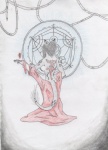 alchemy anthro breasts celtic_cross celtic_pointed_cross cross female side_boob solo tail tattoo inkblotch canid canine canis hybrid mammal wolf colored_pencil_(artwork) graphite_(artwork) traditional_media_(artwork)