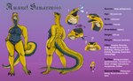 anthro female grumpy happy mature_female nude slightly_chubby solo tail text thick_thighs vandclash amunet_samarensis cobra philippine_cobra reptile scalie snake absurd_res colored english_text hi_res model_sheet sketch