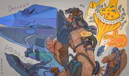 aircraft airplane biology blush bodily_fluids cum cunnilingus dripping duo ejaculation eyes_closed female feral genital_fluids genitals grabbing hair hair_grab heart_symbol imminent_sex internal interspecies larger_female leaking_precum looking_pleasured machine male male/female mechadendrites mechadendrites_around_penis not_furry nude open_mouth oral penile penis precum precum_drip questionable_consent saliva sex size_difference smaller_male smile sweat text tongue touching_hair unusual_anatomy unusual_bodily_fluids unusual_cum unusual_genital_fluids unusual_genitalia unusual_vulva vaginal vehicle vulva ratbat animate_inanimate dire_aircraft dire_machine dire_vehicle human living_aircraft living_machine living_vehicle mammal nanomachines 2021 artist_name colored comic digital_drawing_(artwork) digital_media_(artwork) hi_res russian_text signature watermark