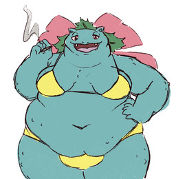3_toes 5_fingers anthro belly blunt bra clothing drugs feet female fingers flower green_body green_clothing green_skin green_thong green_underwear marijuana moobs nipples overweight overweight_anthro overweight_female plant shirtless_female simple_background solo stoned substance_intoxication thong toes underwear white_background yellow_bra yellow_clothing yellow_thong yellow_underwear pocket-deer-art nintendo pokemon generation_1_pokemon pokemon_(species) venusaur