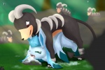 all_fours arti4000 being_watched cum cum_inside doggystyle duo eeveelution female from_behind glaceon half-closed_eyes houndoom male nintendo open_mouth pokémon red_eyes sex straight video_games
Rating: Explicit
Score: 11
User: Luminocity
Date: June 13, 2013