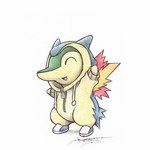 ambiguous_gender clothing cosplay costume evolutionary_family feral footwear hoodie jacket pokemon_costume shoes snout solo standing topwear itsbirdyart nintendo pokemon cyndaquil generation_2_pokemon pokemon_(species) typhlosion 1:1 2013 colored_pencil_(artwork) traditional_media_(artwork)