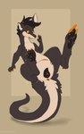 animal_genitalia anus brown_body female genitals mane mid_transformation orange_eyes pawpads pouch_(anatomy) solo sparkles toony transformation vulva symrea kangaroo macropod mammal marsupial 5:8 hi_res sketch