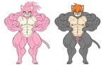 abs anthro areola balls big_muscles clenched_teeth duo feet female flexing genitals grey_body grin hair huge_muscles humanoid_feet hyper hyper_muscles male muscular muscular_female muscular_male nipples nude nude_female nude_male orange_hair pecs_with_breasts penis pink_body pink_hair plantigrade simple_background smile tail teeth thick_penis vein veiny_belly veiny_muscles veiny_pecs veiny_penis veiny_pussy white_background yellow_eyes pyrohawk sega sonic_the_hedgehog_(series) ava_(pyrohawk) fan_character zeke_(pyrohawk) domestic_cat felid feline felis mammal 2023 hi_res