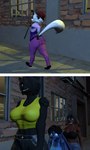 anthro bowler_hat breasts butt cane clothed clothing female group hair hat headgear headwear male tail joelsfm animan_studios axel_in_harlem i_put_the_new_forgis_on_the_jeep meme_clothing petruz_(copyright) warfare_machine alicia_(domibun) domi_(domibun) leo_(atoastedorange) mimi_(domibun) warfare_goat bovid caprine felid goat lagomorph leporid mammal rabbit 3d_(artwork) digital_media_(artwork) hi_res meme source_filmmaker_(artwork)