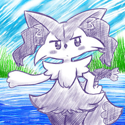 ambiguous_anthro ambiguous_gender anthro biped detailed_background dipstick_tail food grass greyscale_with_colored_background hand_on_hip markings mouth_closed object_in_tail outside plant shrimp_(food) sky solo standing tail tail_markings water annyui0611 nintendo pokemon braixen canid generation_6_pokemon mammal pokemon_(species) 1:1 2023 digital_drawing_(artwork) digital_media_(artwork) hi_res japanese_description portrait three-quarter_portrait translated_description