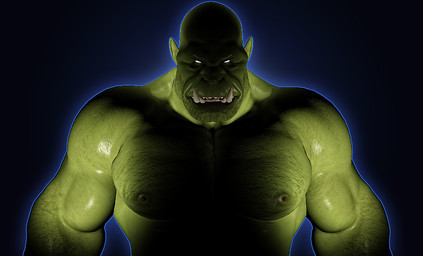 biceps grin hairy looking_at_viewer male muscular muscular_humanoid muscular_male not_furry pecs simple_background smile solo tusks bartol humanoid orc 3d_(artwork) digital_media_(artwork)