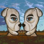 1:1 2020 album_cover animal_crossing anthro black_nose blue_sky brown_eyebrows building canid canine canis cloud cover dark_clouds day dirt domestic_dog duo ears_down eishiya eyebrows field floppy_ears grass k.k._slider k.k._slider_album_redraw light looking_at_viewer male mammal meme nintendo open_mouth pink_floyd pivoted_ears plant red_eyes sculpture sky statue sunlight the_division_bell_(album) tree white_ears white_face white_neck