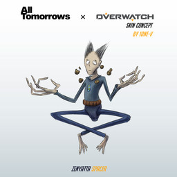 alternate_form alternate_universe bald barefoot belt blue_clothing blue_shirt blue_topwear clothing feet floating_rocks levitating long_limbs meditation multi_arm multi_limb science_fiction shirt simple_background skinny spacer text thin_body topwear white_background 10ne-v all_tomorrows blizzard_entertainment overwatch fan_character zenyatta_(overwatch) alien humanoid 1:1 absurd_res concept_art crossover digital_media_(artwork) english_text hi_res
