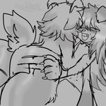 anthro anthro_on_anthro big_butt blood blush bodily_fluids butt canon_x_oc claws clothed clothed_male clothing duo female female_on_top glistening glistening_butt horn looking_pleasured making_out male male/female masochism nude nude_female on_top scratches selfship short_tail sweat tail thick_thighs cardkins batehel_(cardkins) mammal porcupine rodent unknown_species 1:1 hi_res shaded sketch