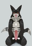 anthro balls genitals knot male penis solo tongue tongue_out vekrott nintendo pokemon generation_4_pokemon lucario pokemon_(species) absurd_res hi_res