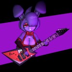 1:1 2023 3d_(artwork) anthro armwear bonfie_(cryptiacurves) bonnie_(fnaf) bow_tie buckteeth clothing crossgender cryptiacurves digital_media_(artwork) elbow_gloves female fingers five_nights_at_freddy's fredina's_nightclub fur glistening_eyelids gloves guitar handwear lagomorph leporid lidded_eyes mammal mtf_crossgender musical_instrument plucked_string_instrument purple_body purple_fur rabbit sandvich_eatr scottgames smile solo source_filmmaker_(artwork) string_instrument teeth