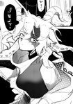 2_horns anime_style big_breasts breasts comic_panel curved_horn female horn looking_at_viewer solo itooku animal_humanoid cephalopod cephalopod_humanoid humanoid marine marine_humanoid mollusk mollusk_humanoid octopus_humanoid 2022 greyscale hi_res monochrome