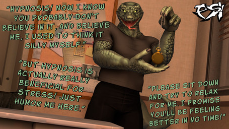 anthro black_sclera bottomwear brown_clothing brown_shirt brown_topwear clock clothed clothed_anthro clothed_male clothing dialogue green_body green_scales looking_at_viewer male pants pocketwatch scales shirt solo t-shirt talking_to_viewer text topwear watch yellow_eyes psikokinetic petruz_(modeler) isamu_(psikokinetic) reptile scalie snake 2024 3d_(artwork) digital_media_(artwork) english_text hi_res source_filmmaker_(artwork)