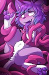 ahegao ambiguous_gender anthro bodily_fluids collar collar_only ear_penetration heart_eyes heart_symbol long_tongue looking_pleasured monotone_background nude null null_stimulation open_mouth pawpads paws penetration pink_tentacles purple_pawpads raised_paw saliva saliva_on_tongue simple_background solo tail tentacle_around_arm tentacle_around_leg tentacle_around_neck tentacle_between_toes tentacle_grab tentacle_in_ear tentacle_penetration tentacle_suspension tentacles tongue tongue_out kaittycat kaitty domestic_cat felid feline felis mammal 2023 absurd_res digital_drawing_(artwork) digital_media_(artwork) hi_res