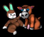 anthro brown_nipples duo female genitals male male/female nipples penis simple_background transparent_background fuzefurry animal_crossing nintendo carmen_(animal_crossing) elmer_(animal_crossing) domestic_cat equid equine felid feline felis horse mammal absurd_res alpha_channel hi_res