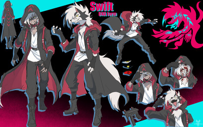 anthro biped boots bottomwear claws clothed clothed_anthro clothed_human clothed_male clothing finger_claws fingers footwear front_view fully_clothed fully_clothed_anthro fully_clothed_human fully_clothed_male gun hair human_to_anthro looking_at_viewer machine_gun male pants ranged_weapon shoes simple_background smile solo species_transformation standing teeth tongue topwear transformation weapon tenebscuro nintendo pokemon swift_(tenebscuro) dusk_lycanroc generation_7_pokemon human lycanroc mammal pokemon_(species) 2026 digital_drawing_(artwork) digital_media_(artwork) hi_res model_sheet