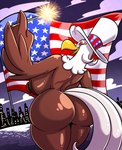 american_flag anthro areola back_boob beak bedroom_eyes big_breasts big_butt blue_eyes breasts brown_areola brown_body brown_nipples butt clothing female flag hat headgear headwear holidays huge_breasts huge_butt looking_at_viewer looking_back narrowed_eyes nipples non-mammal_breasts non-mammal_nipples nude open_beak open_mouth seductive solo sparkler thick_thighs top_hat united_states_of_america wide_hips sachasketchy 4th_of_july freeda_(himynameisnobody) accipitrid accipitriform avian bald_eagle bird eagle sea_eagle hi_res