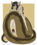 absurd_res anthro apode breasts canid canine draconcopode dtalvi female hair hi_res hybrid lamia legless mammal nude reptile scales scalie serpentine simple_background smile snake solo split_form