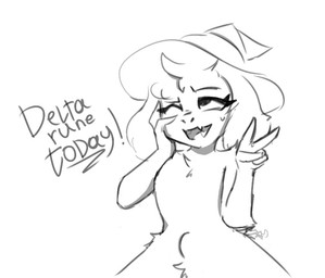 2_fingers anthro bangs blush bodily_fluids cheek_blush claws clothing eyelashes eyes_closed fangs fingers fluffy fluffy_body fluffy_hair fur gesture hair hand_on_face handpaw happy hat headgear headwear long_hair male one_eye_closed open_mouth paws playful raised_hand robe simple_background smile smug solo sweat sweatdrop teeth text tongue tuft waving white_background wink wizard_hat spaidynator deltarune undertale_(series) ralsei bovid caprine goat mammal digital_media_(artwork) greyscale handwritten_text line_art monochrome signature sketch