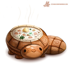 ambiguous_gender beady_eyes black_eyes bowl bread brown_body container feral food simple_background smile solo soup steam text white_background piper_thibodeau animate_inanimate food_creature reptile scalie turtle 2015 digital_media_(artwork) digital_painting_(artwork) painting_(artwork) url