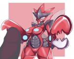 anthro anthrofied arthropod_abdomen big_breasts blush breasts duo erection female genitals insect_wings male nipples nude penis pussy simple_background white_background wings ayzcube nintendo pokemon arthropod generation_6_pokemon insect mega_evolution mega_scizor pokemon_(species) hi_res