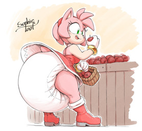 anthro apple basket big_diaper boots clean_diaper clothed clothing container diaper diaper_under_clothing dress exposed_diaper eyelashes female food footwear fruit fur gloves green_eyes hair handwear holding_apple holding_basket holding_container holding_food holding_fruit holding_object huge_diaper hyper hyper_diaper pink_body pink_fur pink_hair pink_tail plant red_boots red_clothing red_dress red_footwear red_hairband shoes shopping_basket short_tail simple_background solo standing tail upskirt wearing_diaper white_clothing white_gloves white_handwear sophiepoof sega sonic_the_hedgehog_(series) amy_rose eulipotyphlan hedgehog mammal hi_res signature