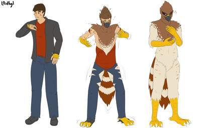 anthro base_one_layout basic_sequence beak beak_growth bottomwear brown_body clothing confusion footwear growth human_to_anthro linear_sequence male naturally_censored one_row_layout pants question_mark shoes simple_background smile solo species_transformation standing tail tail_growth three_frame_image three_frame_sequence torn_clothing transformation transformation_sequence white_background diethyl avian bird human mammal 16:10 2020 absurd_res hi_res sequence widescreen