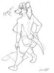 anthro breasts butt clothing female solo transformation neo222 nisharu mammal mouse murid murine rat rodent 3:4 hi_res monochrome