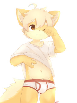 4_fingers anthro biped brown_eyes bulge cheek_tuft chest_tuft circle_eyebrows clothed clothing clothing_lift crotch_tuft eyebrow_through_hair eyebrows facial_tuft fingers front_view fur hair hand_under_shirt inner_ear_fluff male multicolored_body multicolored_fur navel one_eye_closed rubbing_eye shirt shirt_lift simple_background solo standing t-shirt tan_body tan_fur text tired topwear translucent translucent_hair tuft two_tone_body two_tone_fur underwear white_background white_clothing white_hair white_shirt white_t-shirt white_topwear young young_anthro young_male kirlecore canid mammal 2025 absurd_res alternate_version_at_source artist_name digital_drawing_(artwork) digital_media_(artwork) hi_res portrait shaded three-quarter_portrait